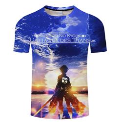 attack on titan anime 3d printed tshirt