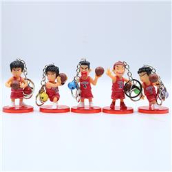slam dunk anime figure keychain 6-10cm price for 5 pcs/set