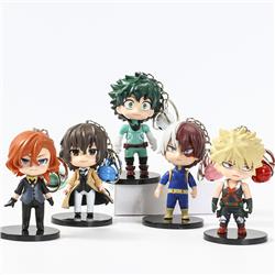 my hero academia anime figure keychain 6-10cm price for 5 pcs/set