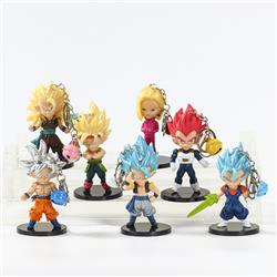 dragon ball anime figure keychain 6-10cm price for 7pcs/set