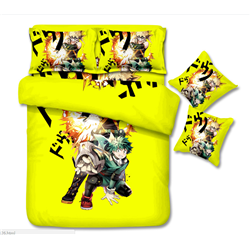 my hero academia anime bed sheet set 160*230cm
