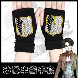 6 Styles Attack on Titan Shingeki no Kyojin Warm Comfortable Anime Half Finger Gloves