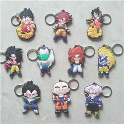 dragon ball anime rubber keychain