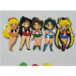 sailormoon anime rubber keychain random selection