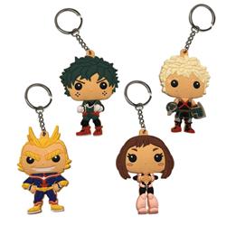 my hero academia anime rubber keychain random selection