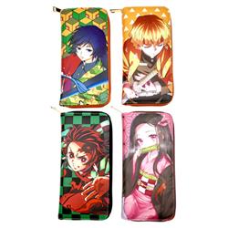 11 Styles Demon Slayer: Kimetsu no Yaiba Japanese Cartoon PU Zipper Long Purse Anime Wallet