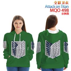 attack on titan anime 3d printed hoodie