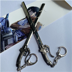 Attack on Titan anime keychain+necklace set