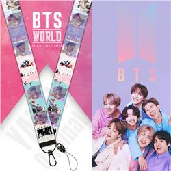 bts anime keychain lanyard phonestrap ( 45cm*2.5cm )