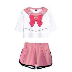 sailormoon anim 3d short sleeve T-shirt set