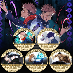 Jujutsu Kaisen anime Commemorative Coin Collect Badge Lucky Coin Decision Coin a set of 5