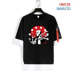 Naruto anime black & white cotton T-shirt 20 styles