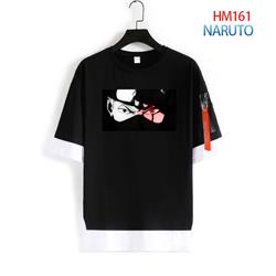 Naruto anime black & white cotton T-shirt 20 styles