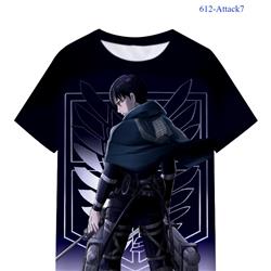 attack on titan anime 3D Printing T-shirt