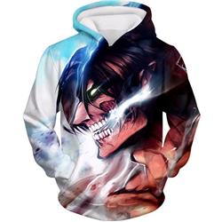 attack on titan anime 3d printed hoodie