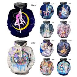 sailormoon anim 3D Printing hoodie