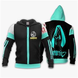 Hatsune Miku anime body shape hoodie & zip hoodie 2 styles