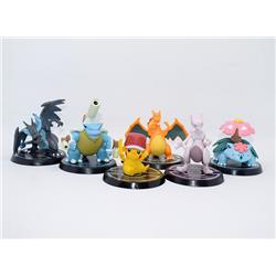 pokemon anime figure 5-7.5cm for 6pcs
