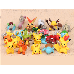 pokemon anime figure 4-6cm for 24 pcs set