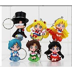 sailormoon anime keychain for 6 pcs