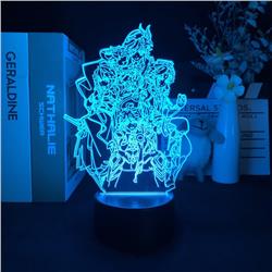 Genshin Impact Noelle anime 7 colours LED light