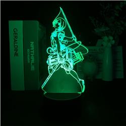 attack on titan anime 7 colours LED light