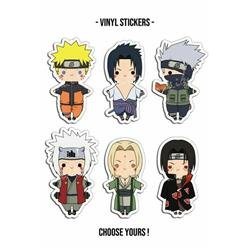 Naruto anime car sticker price for a set of 6 pcs