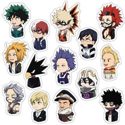 My Hero Acaemia anime  car sticker price for a set of 14 pcs