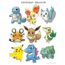 Pokemon anime car sticker 3 styles price for a set of 9 pcs