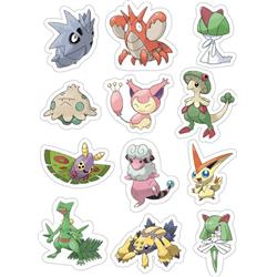 Pokemon anime car sticker 3 styles price for a set of 12 pcs