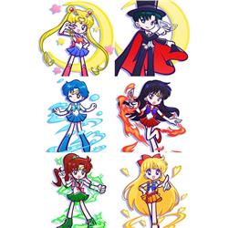 Sailor Moon anime car sticker 3 styles price for a set of 6\7 pcs
