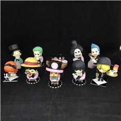 one piece anime figure for 9 pcs/set 3-8cm