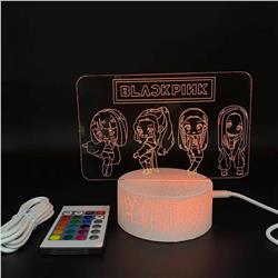 Blackpink anime 7 colours LED light