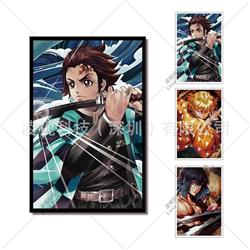 demon slayer kimets anime 3d poster painting with frame  29.5*39.5cm