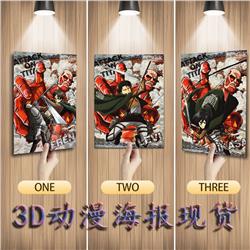 attack on titan anime 3d poster painting 29.5*39.5cm