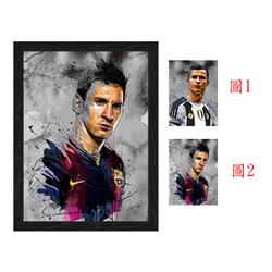 Socce star 3d poster painting with frame 29.5*39.5cm