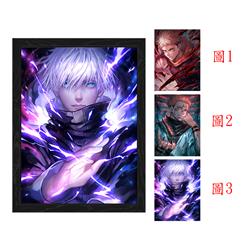 jujutsu kaisen anime 3d poster painting with frame 29.5*39.5cm