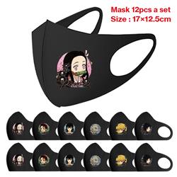 demon slayer kimets anime mask 12pcs a set