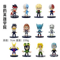 my hero academia anime figure for 12pcs/set 7cm