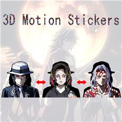 demon slayer kimets anime 3d sticker