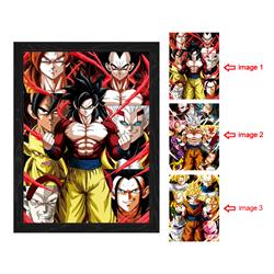 dragon ball anime 3d poster painting with frame 29.5*39.5cm