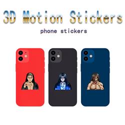 attack on titan anime 3d sticker price for 10 pcs