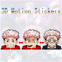 jujutsu kaisen anime 3d sticker