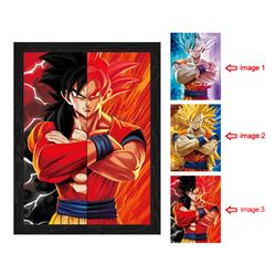 dragon ball anime 3d poster painting with frame 29.5*39.5cm