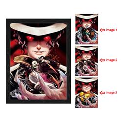 demon slayer kimets anime 3d poster painting with frame 29.5*39.5cm