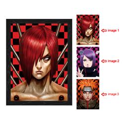 naruto anime 3d poster painting with frame 29.5*39.5cm