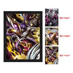 one piece anime 3d poster painting with frame 29.5*39.5cm