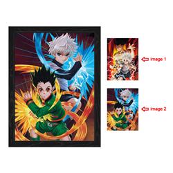 hunter anime 3d poster painting with frame 29.5*39.5cm