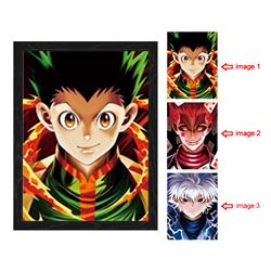 hunter anime 3d poster painting with frame 29.5*39.5cm