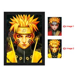 naruto anime 3d poster painting with frame 29.5*39.5cm